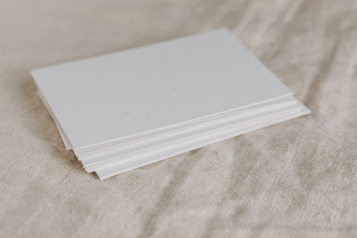 A close-up of stacked sheets of paper