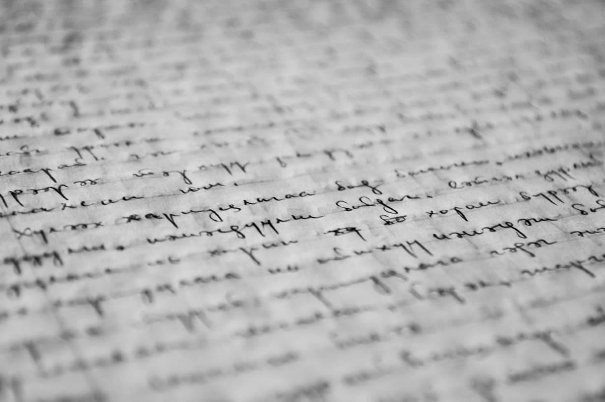 A page of black handwriting on white paper
